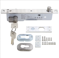 Serrure électrique durable avec cylindre à clé, en acier inoxydable zingué, indicateur LED pour portes en verre/bois/métal