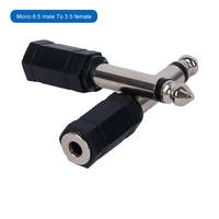 Adaptateur Convertisseur Jack Audio Mono Mâle 6,35 mm (1/4 Pouce) vers Femelle 3,5 mm (1/8 Pouce) pour Microphone et Casque, Accessoire Micro en ABS
