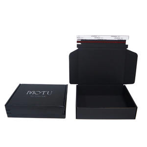 Boîte d'expédition postale à fermeture éclair personnalisée en carton recyclé, auto-scellante, en kraft ondulé, avec bande de déchirure - Product Image 4