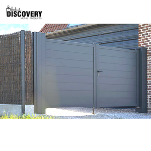 Precio de venta directo de fábrica, puertas correderas de privacidad de aluminio, puertas de entrada eléctricas automáticas, puerta corredera principal curvada en voladizo - Product Image 5