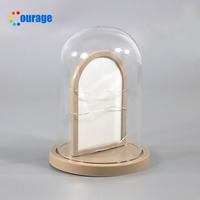 Dôme en verre acrylique, impression double face, sublimation, lampe de bureau LED vierge