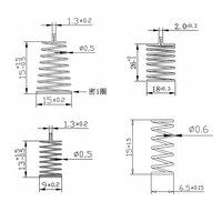 Ressort métallique personnalisé à double contact de batterie Ressort hélicoïdal positif et négatif pour connecteur de ressort de batterie de télécommande