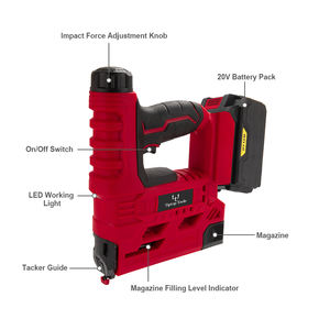 BSCI Usine <span class=keywords><strong>Meilleur</strong></span> Prix 18v 20v Batterie Au Lithium De Poche 2 en 1 Sans Fil Électrique Brad Agrafe Pistolet À Clous Pour Le Travail Du Bois - Product Image 3