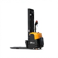 Gerbeur électrique de type Standon 1,5t 2t avec plusieurs options de mise à niveau, fourches allongées, jambes larges, grandes roues, couleur personnalisable disponible