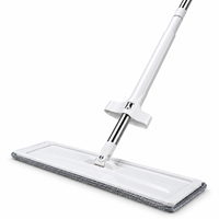 Serpillère plate auto-essoreuse mains libres en acier inoxydable personnalisée avec microfibre pour le nettoyage domestique et commercial des sols en carrelage