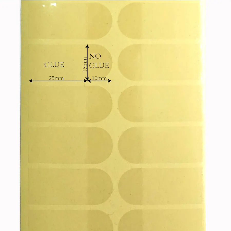 사용자 정의 부분적으로 접착 라벨 스페이서 접착제 스티커 빈 투명 화살표 씰링 라벨 와인 병 포장