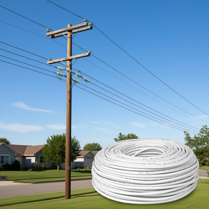 Cavo Piatto Aereo Volteck CCA-10B, Rotolo da 100 Metri, Bianco, 10 AWG, Conduttore in Rame Intrecciato, Isolamento in PVC, 220V, Monofilo E - Product Image 2