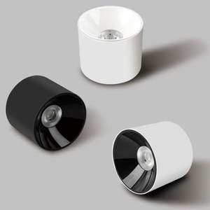 Foco LED Cilíndrico Blanco Minimalista, Regulable, SMD, de Superficie, Redondo, Sin Techo, Moderno - Product Image 1