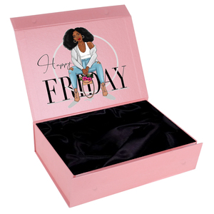 Custom Pink Paper Box Package Hair Wig Boxes Magnetic Gift Packaging Boxes With Logo
