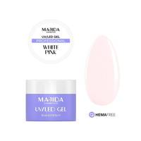 Majida Cosmetics Gel UV LED Blanc Rose 15ml Gel Constructeur Professionnel Sans HEMA
