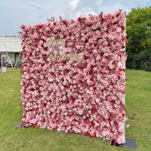 แผงดอกกุหลาบ5D เทียมสำหรับจัดงานแต่งผนังดอกไม้ประดิษฐ์3D สำหรับวันวาเลนไทน์ - Product Image 1