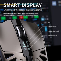 Mouse Gaming Nirkabel VK5HE S205 Sensor 12000 DPI RGB Isi Ulang Ergonomis Kedua Tangan Dapat Diprogram OEM ODM untuk PC Laptop
