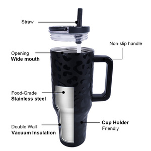 Fabbriche in Thailandia, Logo Personalizzato, Thermos da 32oz 40oz in Acciaio Inox 304 con Manico e Coperchio, per Esterni - Product Image 4