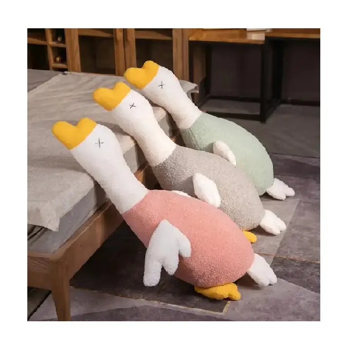 Pamuk kaz dolması oyuncaklar hayvan bebek eşlik peluş bebekler yumuşak uyku yastığı İskandinav tarzı Ins sevimli Opp Unisex hediye ördek