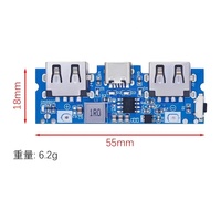 Micro/type-c USB 5V 2.4A double USB 18650 Boost chargeur de batterie au Lithium Module de commande accessoires de batterie externe Mobile pour téléphone bricolage