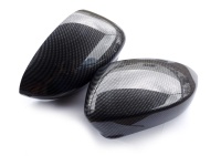 Accessoires extérieurs auto-adhésifs de pièces d'auto pour la couverture de rétroviseur latéral de fibre de carbone de voiture de Fiat 500