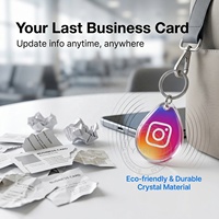 Tarjeta Llavero de Epoxi NFC/RFID con Logo Personalizado a Prueba de Agua 13.56mhz Regrabable de Resina Epoxi Cristal para Control de Acceso Etiqueta Electrónica NFC