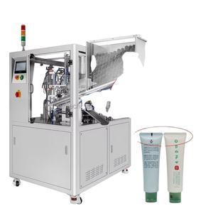 เครื่องบรรจุและปิดผนึกหลอดเครื่องสำอางอัตโนมัติเต็มรูปแบบ ทำจากสแตนเลส ใช้คลื่นอัลตราโซนิก พร้อมระบบลมและเลเซอร์ สำหรับบรรจุภัณฑ์/ถัง 220V ระบบ PLC สำหรับยาสูบ - Product Image 1
