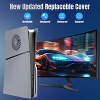 Plaque de rechange pour PS5 Slim Digital / Disc Edition Console Faceplate Cover Case pour PS5 Slim Protective Shell