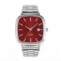 Montre à quartz carrée rétro simple de haute couture pour couples, en promotion