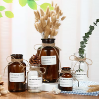 Bouteille de Réactif en Verre Transparent Moderne en Gros, 30ml 125ml, à Large Ouverture avec Bouchon en Bois pour Fleurs Séchées et Diffuseurs
