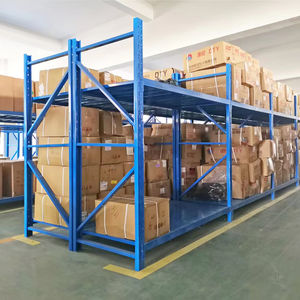 400kgs Steel Shelf Powder Coating Stacking <b>Racks</b> Customized Medium Duty Warehouse Storage Shelves - Product Image 5