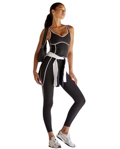 Completo Yoga Donna Estivo <span class=keywords><strong>Sexy</strong></span> a Righe Bianche Vestibilità Aderente KY - Abbigliamento Donna <span class=keywords><strong>Sexy</strong></span> all'Ingrosso Economico - Product Image 1