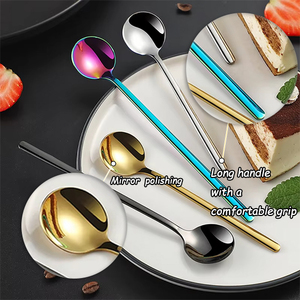 Custom <b>Small</b> Size Spoon Set Silverware Metal Coffee Flatware Serving Spoons Scoop 304 Stainless Steel Spoon - Product Image 2