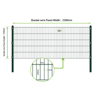Panneaux de clôture extérieurs à double fil, 1030 mm, revêtement poudré, imperméables et écologiques