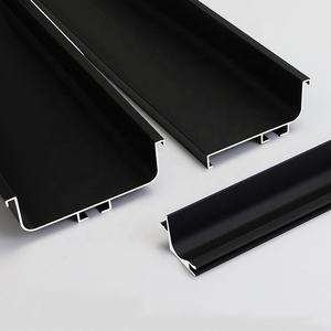 Distanziatore incorporato in alluminio tipo <span class=keywords><strong>C</strong></span> e J profilo a canale quadrato profilo della maniglia Gola per armadio da cucina dell'armadio di Base - Product Image 2