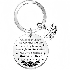 Llavero de Acero Inoxidable con Frase Inspiradora, Regalo para la Temporada de Graduación 2026, Pequeño Obsequio Festivo con Letras - Product Image 1