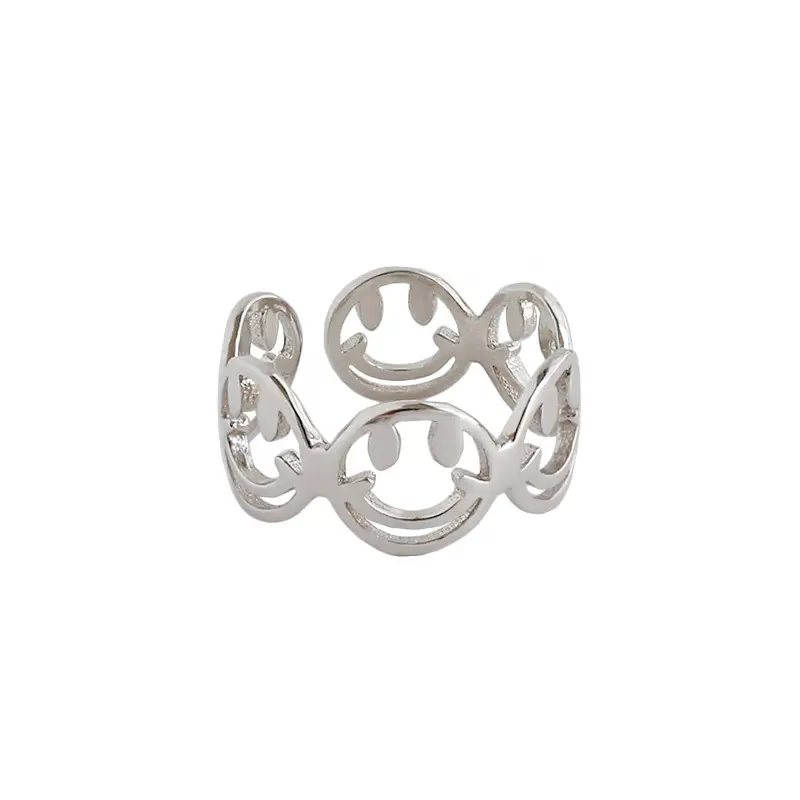Wmja093 кольцо с улыбкой по самой низкой цене S925 Серебряные кольца для девочек подарок