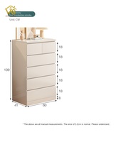 Commode moderne et simple de style crème, armoire de chevet et de salon, élégante commode à tiroirs pour chambre principale