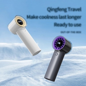 Smart Digital Display Plastic Mini Fan Portable Rechargeable DC Handheld Bladeless Fan Mist Cooling Car Household Battery - Product Image 1