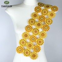 Patchs de col en strass brillants en flanelle à la mode pour bricolage accessoires de vêtements africains traditionnels