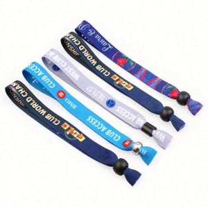Bracelets promotionnels personnalisés imprimés pour événements, bracelets tissés avec logo sur mesure - Product Image 5