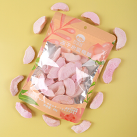 Kant-en-klare gevriesdroogde perziken, heerlijke fruitsnack, groothandel, vacuüm verpakt, 60g gedroogd fruit