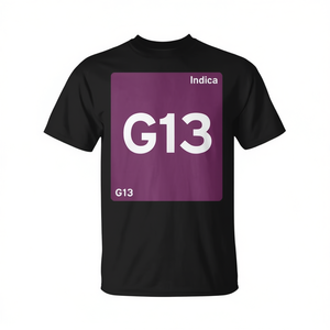 T-Shirt Promozionale Nera da Uomo G13 Indica Strain - Product Image 2