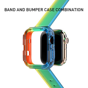 Correa deportiva transparente para <span class=keywords><strong>apple</strong></span> <span class=keywords><strong>watch</strong></span> 6, Correa deportiva de TPU suave con cubierta, de lujo, transparente, de 38/44mm - Product Image 4