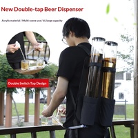 Sac à dos distributeur de bière à double tube, distributeur de boissons/jus, sac à dos distributeur de boissons