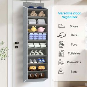 Over The Door <b>Shoe</b> Rack 5+ Layers Space Saving Storage Organizer For <b>Shoes</b> Behind Doors Or Walls Minimalist Style - Product Image 5