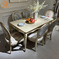 Ensemble table à manger ronde de luxe 12 places en marbre design en métal