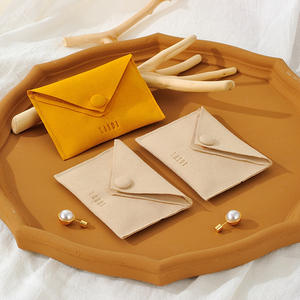 Factory Direct <b>Envelope</b> Bags Custom Muslin <b>Envelope</b> Jewelry Pouch with Button - Product Image 6
