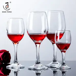 Diantong לוגו מותאם אישית גובון אדום כוסות יין זכוכית למסעדה