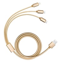 Câble USB multifonctionnel 3 en 1, charge rapide, 3A, coloré, prix avantageux, pour téléphone portable et ordinateur