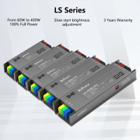 Alimentation LED à intensité variable 2025 IP20 DC12V/24V 100W Boîtier gris pour usage industriel
