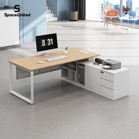 Bureau de direction minimaliste ergonomique moderne SpaceUnited avec tiroirs