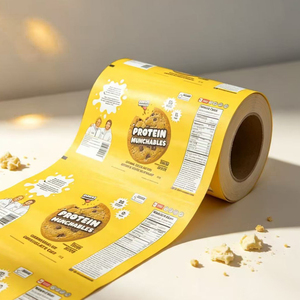 Film en rouleau laminé en aluminium imprimé sur mesure, qualité alimentaire, pour emballage automatique de snacks et biscuits, emballage flexible - Product Image 3