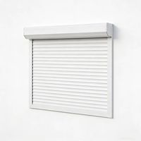 Porte à enroulement électrique européenne en alliage d'aluminium, extérieure, résidentielle, commerciale, automatique, télécommandée, taille personnalisable