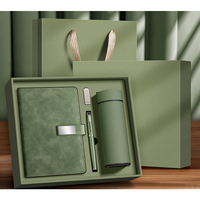 Ensemble cadeau d'entreprise de luxe personnalisé avec logo, bouteille isotherme, stylo, carnet, clé USB, cadeau d'anniversaire d'entreprise